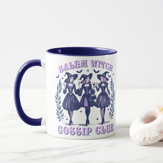 Caneca Salem bruxaria clube Halloween (Com Donut)