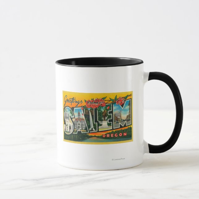 Caneca Salem, OregonLarge - Letra ScenesSalem, OR (Direita)