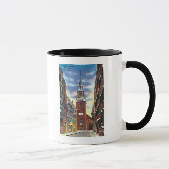 Caneca Salem Street View of Old North Church Bldg (Direita)