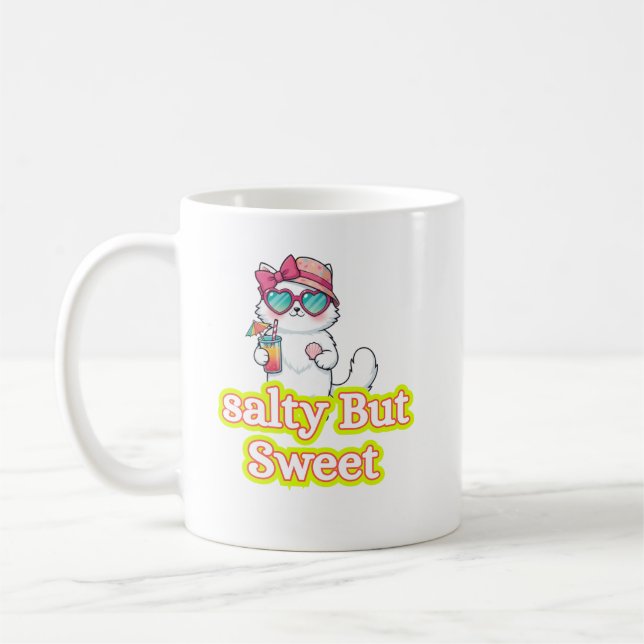Caneca Salgada Mas Doce - Caneca de Café Engraçada (Esquerda)