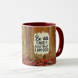 Caneca Salm 46:10 Esteja quieto e saiba que eu sou Deus o