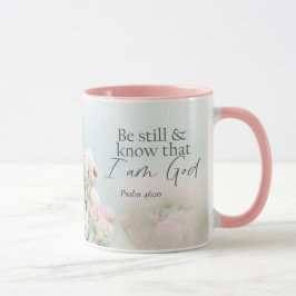 Caneca Salm 46:10 Esteja quieto e saiba que sou Deus Bíbl