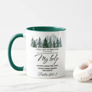 Caneca Salmo 121:1-2 Eu levanto meus olhos Montanha