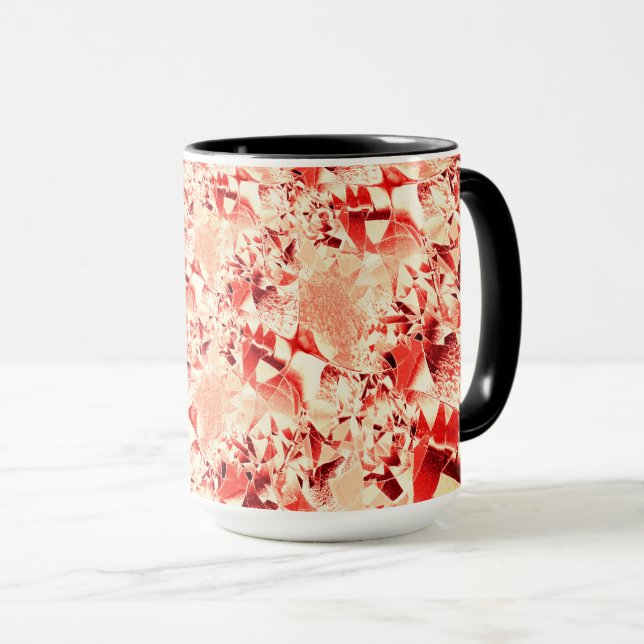 Caneca Salmões-guincho a vermelho com um pouco brilhante  (Frente Esquerda)