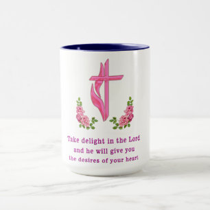 Caneca Salmos 37:4 Tome prazer no Senhor