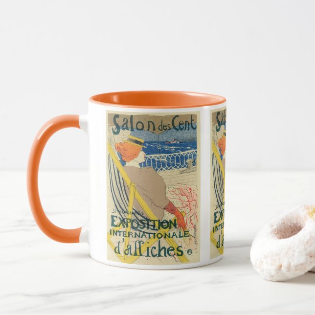 Caneca Salon des Cents de Toulouse Lautrec, Art Nouveau (Com Donut)