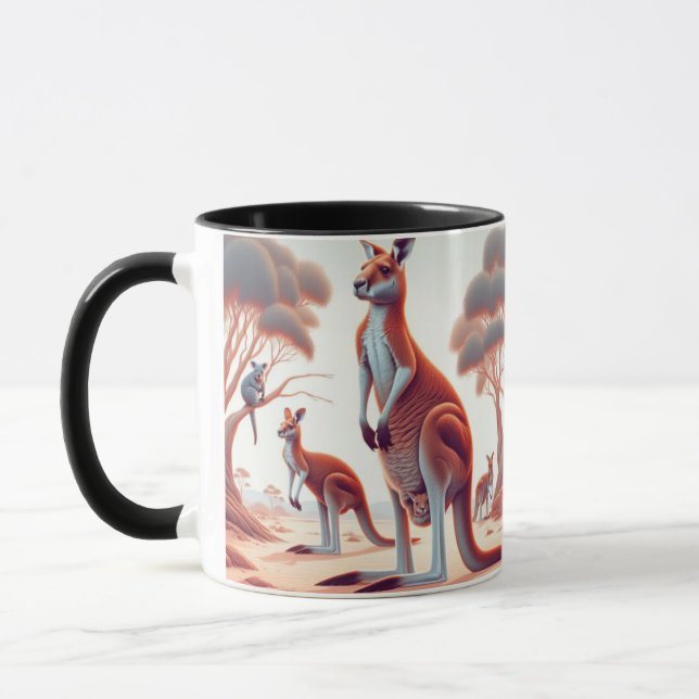 Caneca Salto na sua manhã de manhã com nossa canguru! (Esquerda)