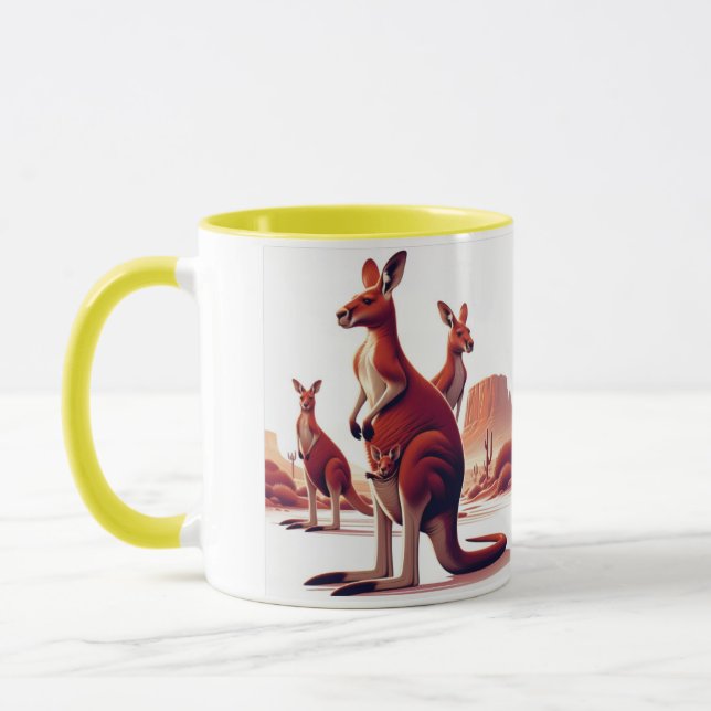 Caneca Salto na sua manhã de manhã com nossa canguru! (Esquerda)
