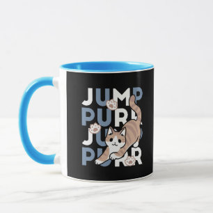 Caneca Salto Purr de Salto: Design de Gato Reproduzível c