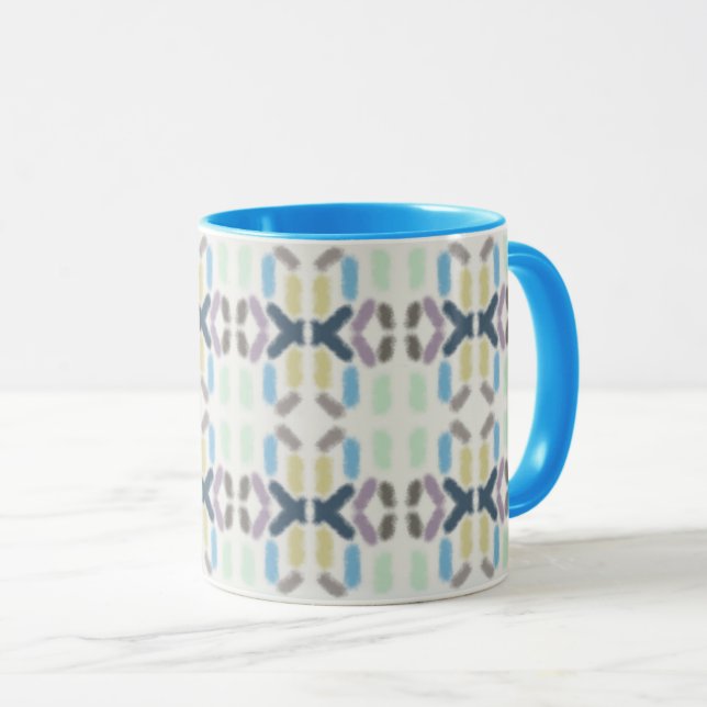 Caneca Salty Watercolor Pastel Colors On Cloud White (Frente Esquerda)