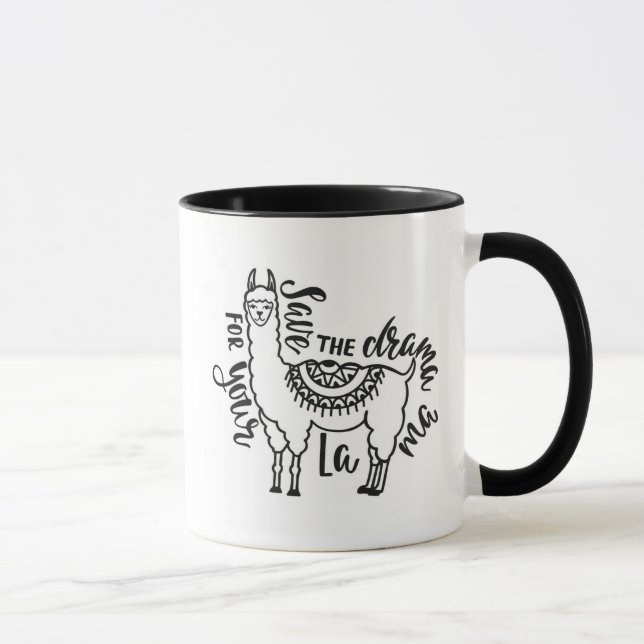 Caneca Salvar o drama para seu lama (Direita)