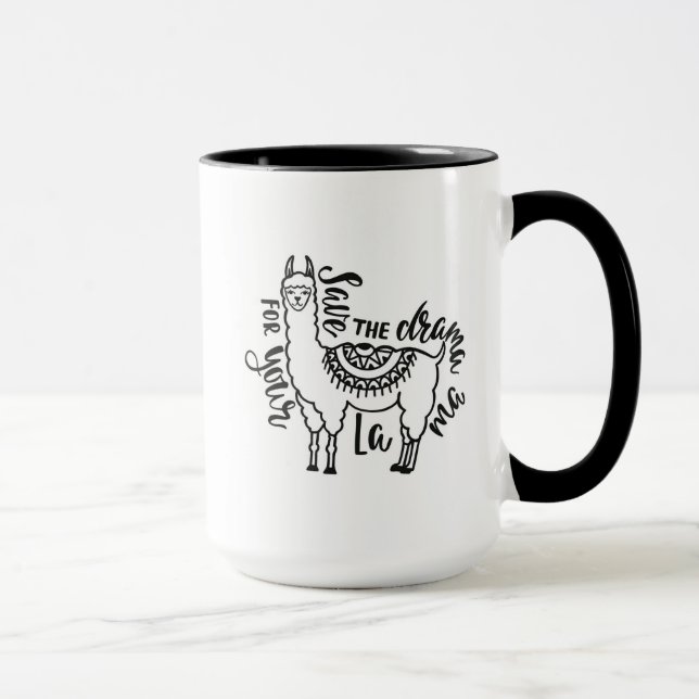 Caneca Salvar o drama para seu lama (Direita)