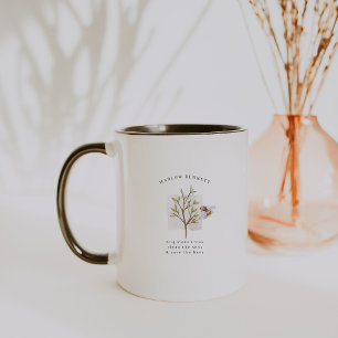 Caneca Salve as Abelhas Monograma de Verdura em Aquarel