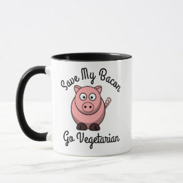 Caneca Salve Meu Bacon Torne-se Vegetariano