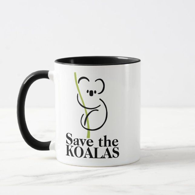Caneca Salve o Mug de Koalas (Esquerda)