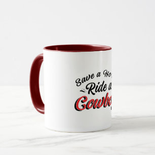 Caneca Salve Um Cavalo Monte Um Cowboy