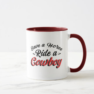Caneca Salve Um Cavalo Monte Um Cowboy