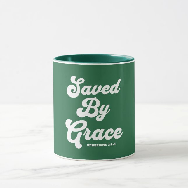Caneca Salvo por Grace Ephesianos 2:8-9 (Centro)