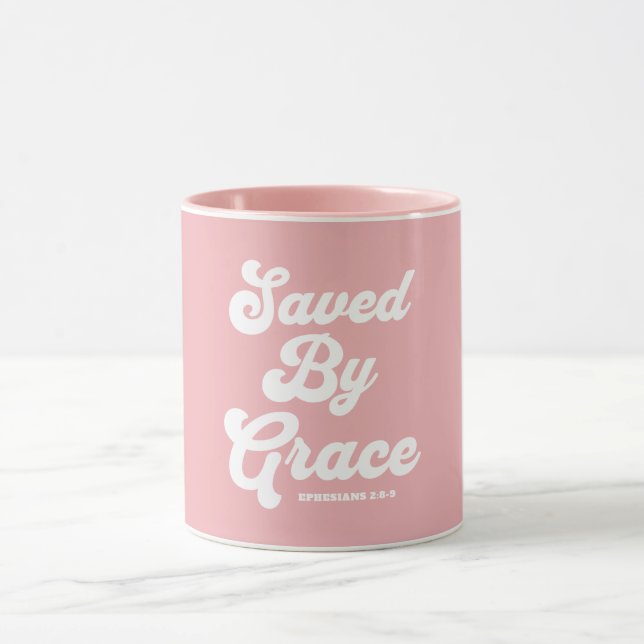 Caneca Salvo por Grace Ephesianos 2:8-9 (Centro)