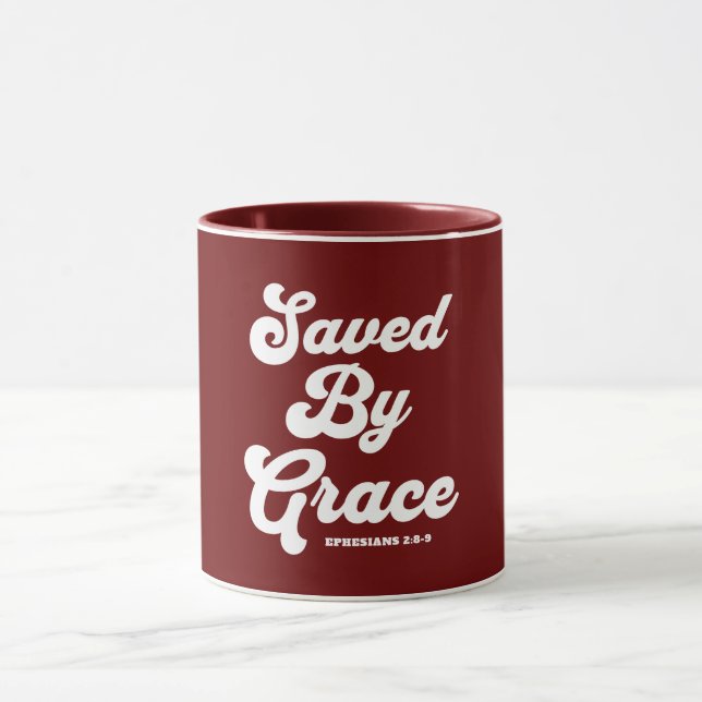 Caneca Salvo por Grace Ephesianos 2:8-9 (Centro)