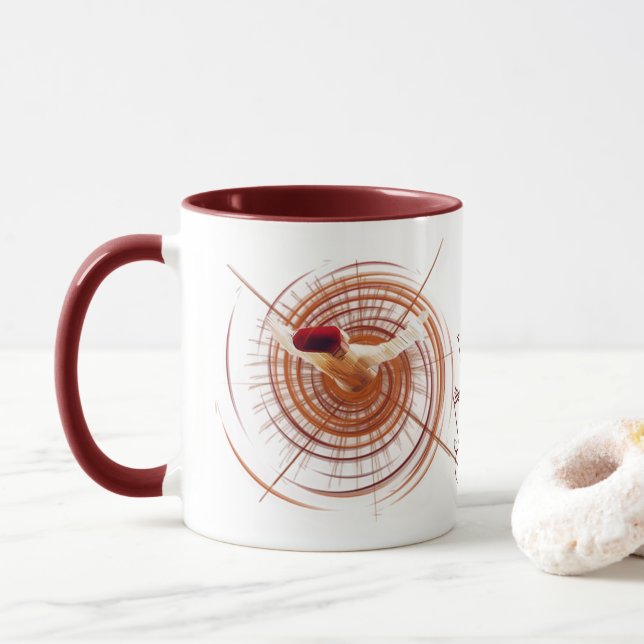 Caneca Sama dança com um belo poema sobre amor (Com Donut)