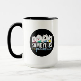 Caneca Samoyeds do logótipo da Península