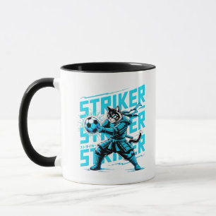 Caneca Samurai Gato Futebol Arremetedor Presente