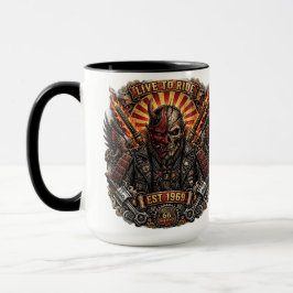 Caneca Samurai Oni Motoqueiro - Viva para Pedalar Est 196