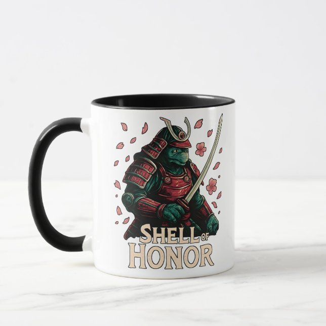 Caneca Samurai Turtle Warrior Cherry Blossoms (Esquerda)
