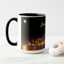 San Diego Skyline City Black & Dourado Souvenir