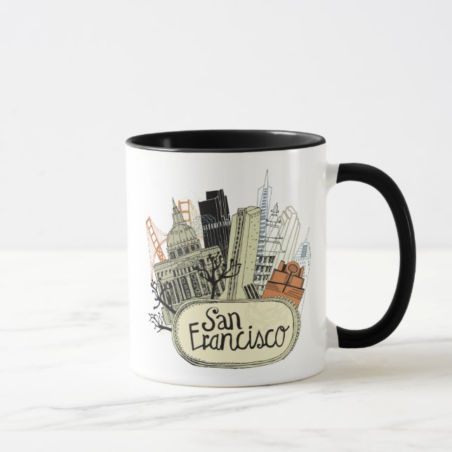 Caneca San Francisco tirado mão (Direita)