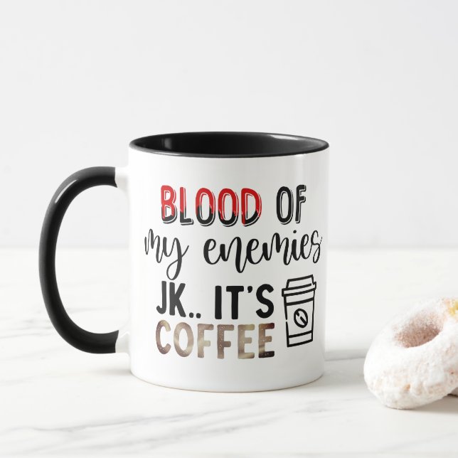 Caneca Sangue dos Meus Inimigos | Apenas brincando de seu (Com Donut)
