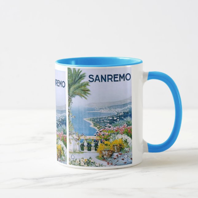 Caneca Sanremo, Itália Ringer Mug (Plated) (Direita)