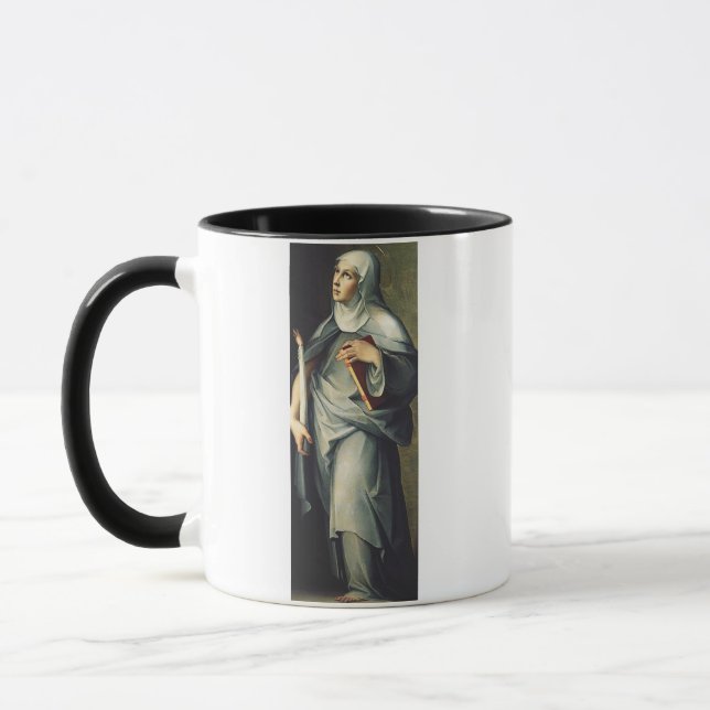 Caneca Santa Brígida da Suécia Mística Medieval (Esquerda)