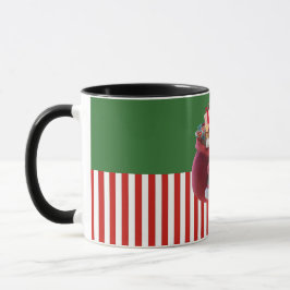 Caneca Santa Carrying Gift Sack Illustration