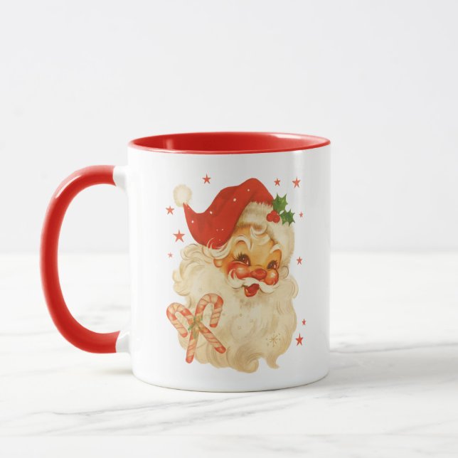 Caneca Santa Cheer Mug – Festive Holiday Design (Esquerda)