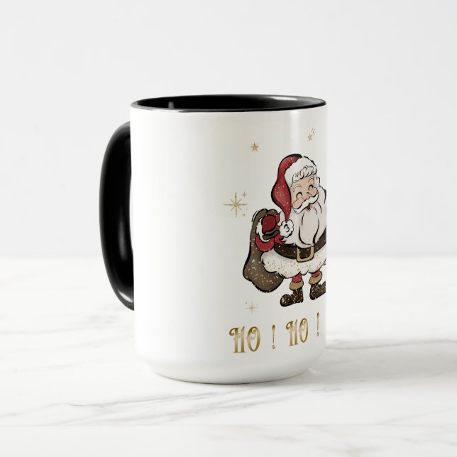 Caneca Santa Claus Black Mug (Frente Esquerda)