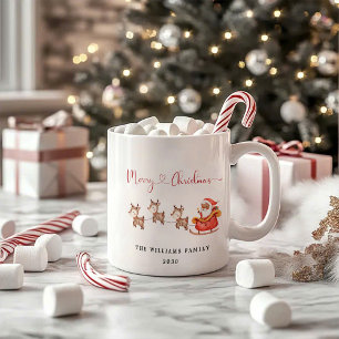 Caneca Santa Claus e Reindeer Coffee Mug