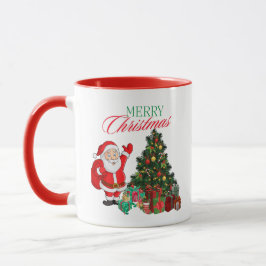 Caneca Santa Claus Feliz Café de Natal
