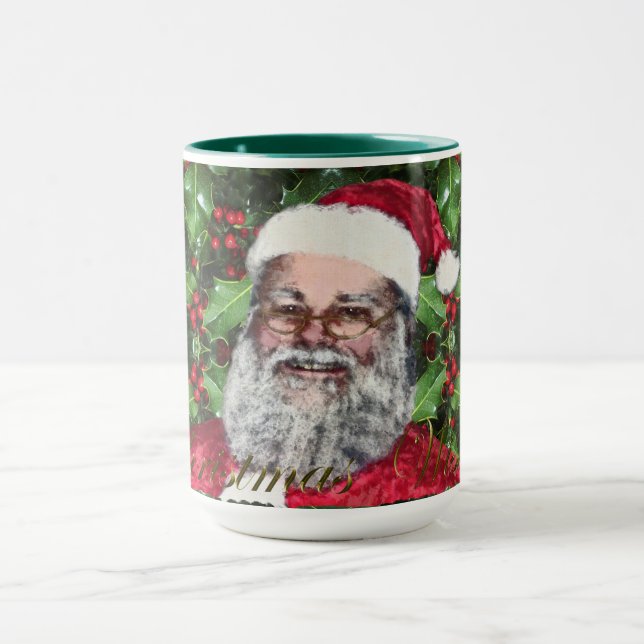 Caneca Santa Claus & Holly Natal Design II (Centro)