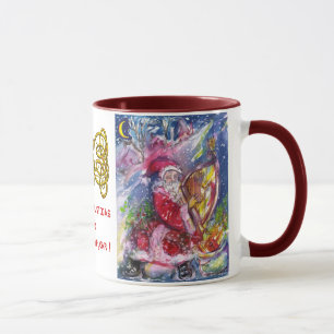 Caneca SANTA CLAUS JOGANDO Dourados NÓS Celtas HARP Branc