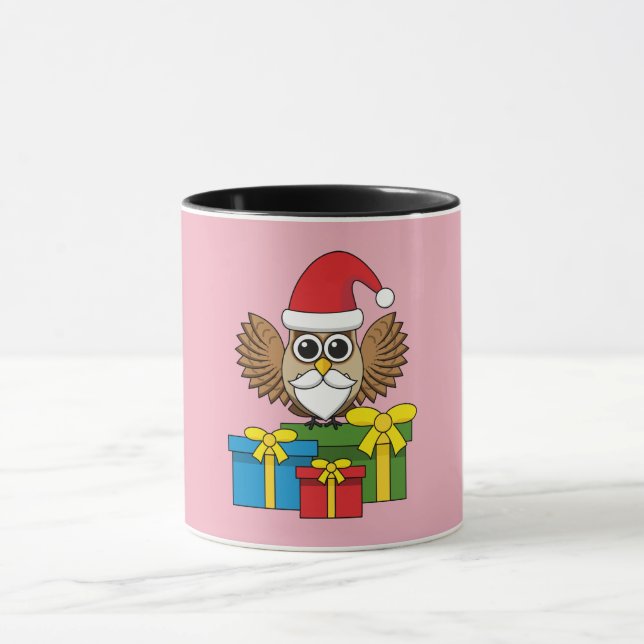 Caneca Santa Claus Owl com Presentes (Centro)