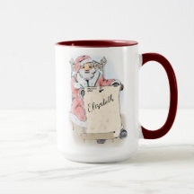 Santa Claus Scroll Naughle Lista Bela Personalizad