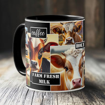Santa Fazenda de vaca, café fresco