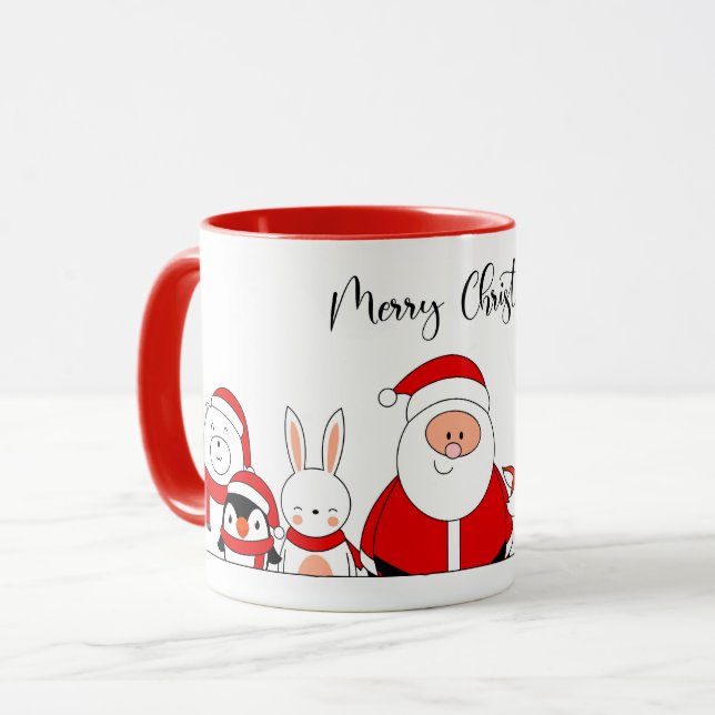 Caneca Santa & Helpers Christmas  Mug (Frente Esquerda)