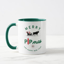 Caneca Santa Riding a Bull Sleigh – Forex Pipmas Gift 