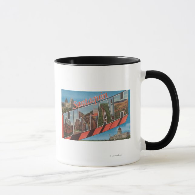 Caneca Santaquin, Utah - Cenas com Letras Grandes (Direita)