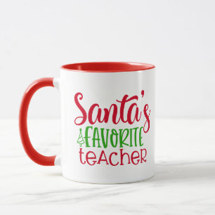 Caneca Santas prefere professor bom Natal