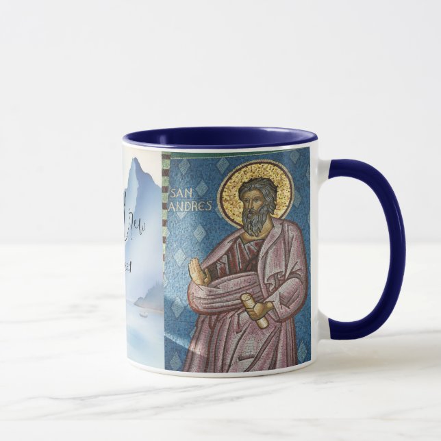 Caneca Santo Andrew, Santo católico Coffee Mug (Direita)