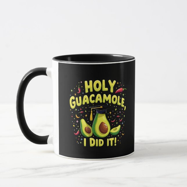 Caneca Santo Guacamole Eu Fiz Isso Graduação Cinco De May (Esquerda)